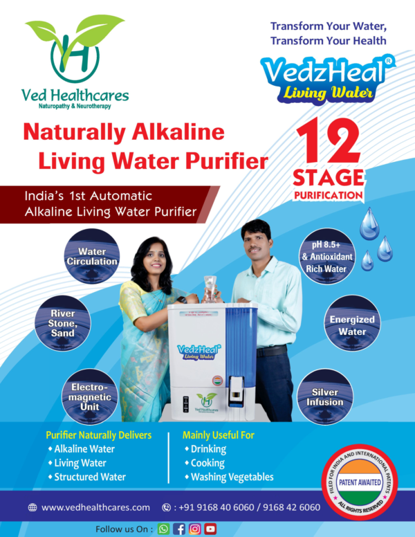 VedzHeal VH15 Eco Living Water Purifier | Naturally Alkaline | Holistic Wellness | 10_Ltr - Image 2